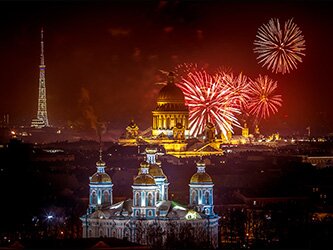 Салют на Новый год 2017 в СПб