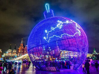 Иллюминация в Москве к Новому году 2017